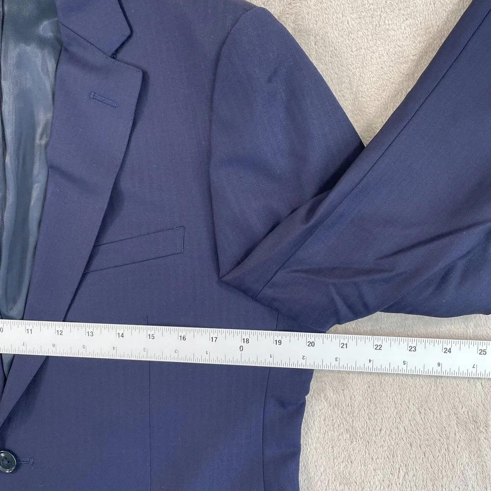 Ermenegildo Zegna Blazer Sport Coat Men 40S (Tag 38S) Navy Wool Sangria Travellr